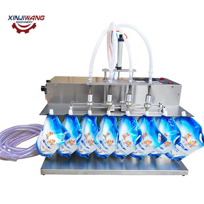 Table Top Commodity Semi Automatic Stand Up Pouch Sachet Liquid Filling Machine