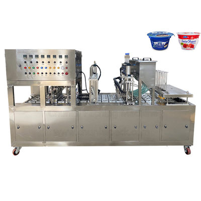 BG60A-6C Linear Type Set Yogurt Cup Food Filling Sealing Machine